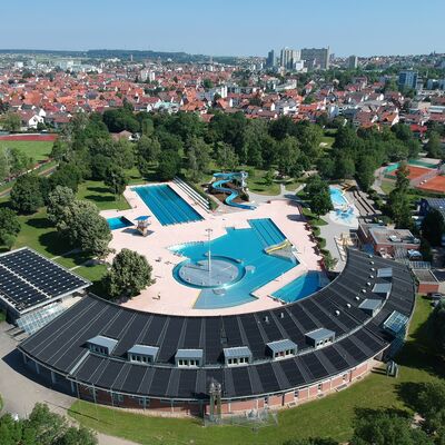 Blick auf das Leobad