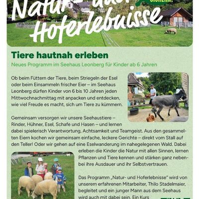 Bild vergr&ouml;&szlig;ern: Tiere hautnah erleben