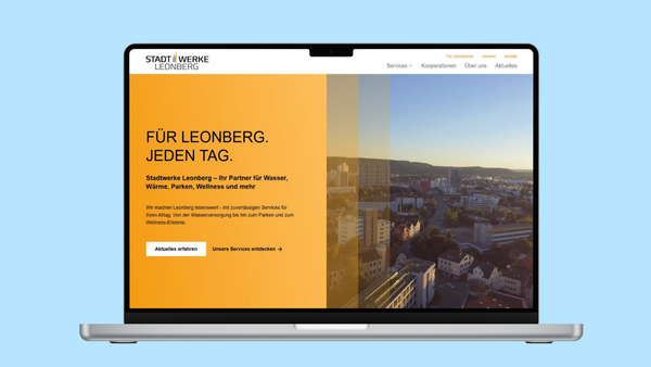 neue Website der Stadtwerke Leonberg