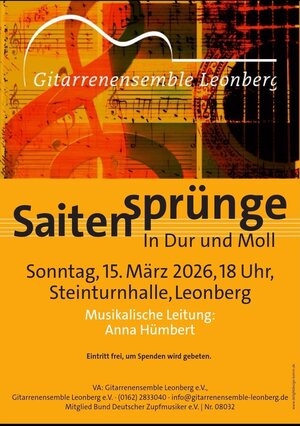 Flyer Konzert Gitarrenensemble Leonberg 2026