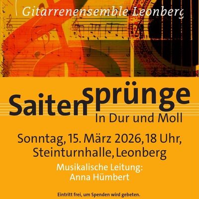 Bild vergr&ouml;&szlig;ern: Flyer Konzert Gitarrenensemble Leonberg 2026