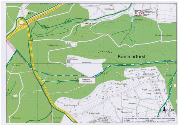 Bild vergr&ouml;&szlig;ern: Brennholzversteigerung Höfingen, Warmbronn und Eltingen