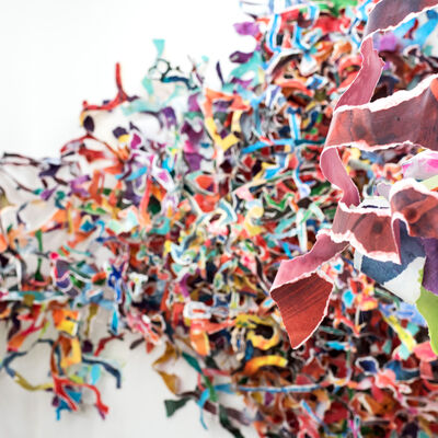 Bild vergr&ouml;&szlig;ern: take-over, Detail, Installation, 2017, Kommunale Galerie Steglitz im Boulevard Berlin