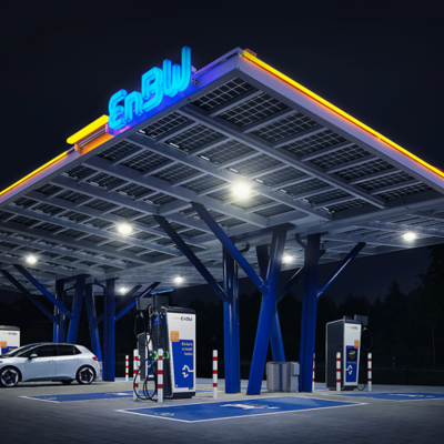 Bild vergr&ouml;&szlig;ern: Schnelladestation der EnBW in Rutesheim